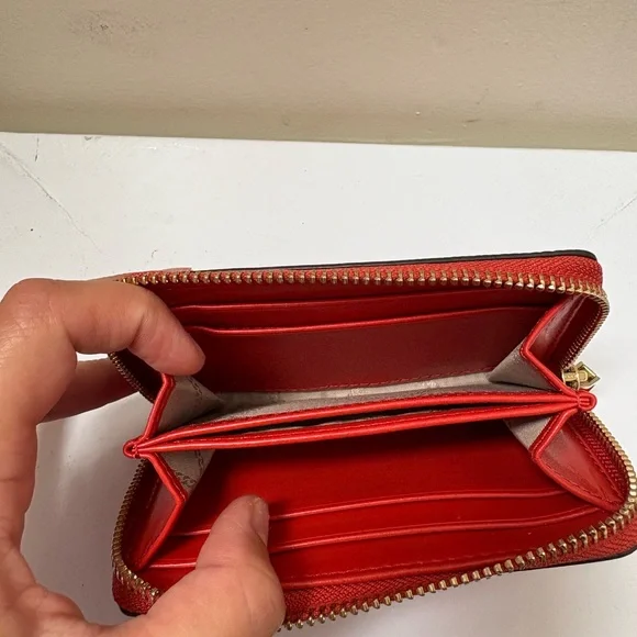 Michael Kors Vibrant Red Textured Wallet - Picture 6 of 7